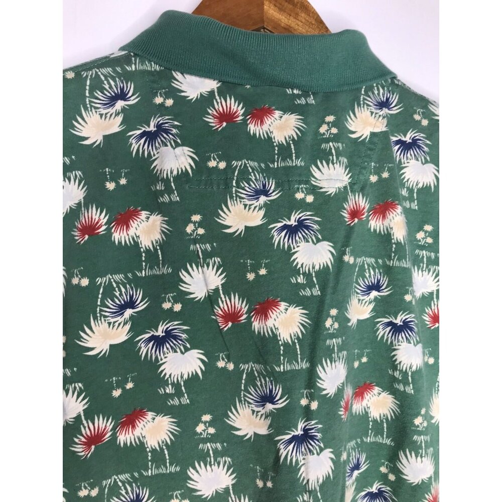 Pendleton Men's Large Palm Tree Pattern 100% Cotton Light Green Polo Shirt - Picture 9 of 9